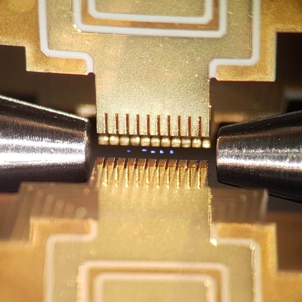 Measurement induced entanglement of stored ions